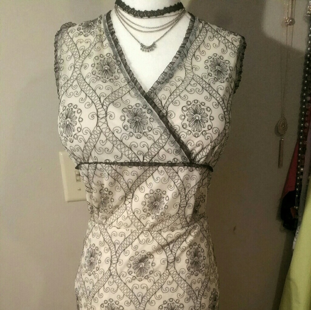 NWT..Beautiful ivory and lace skirt with top